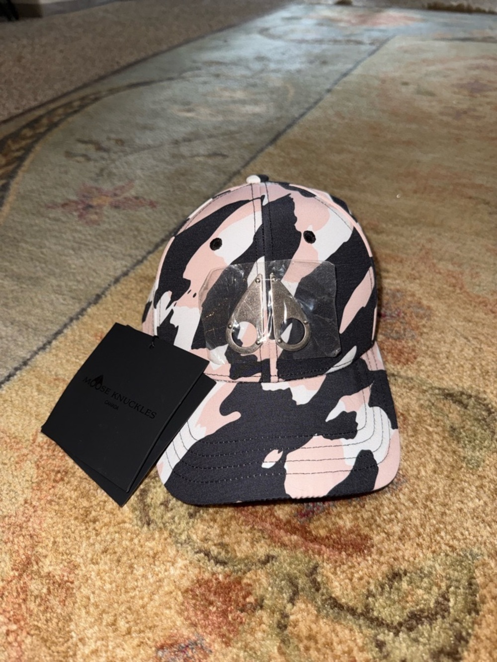 Moose Knuckles Pink Camo Baseball Hat